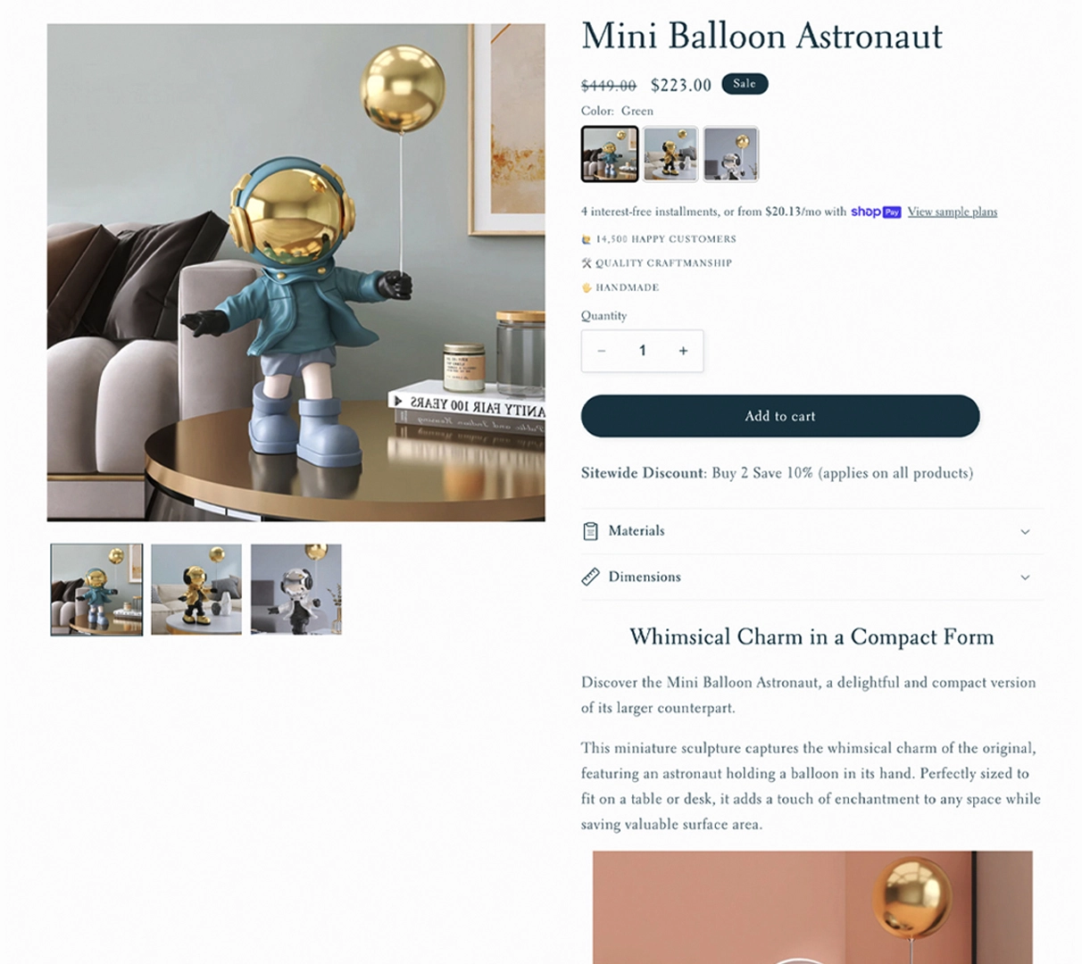 Dropshipping Product Page Example